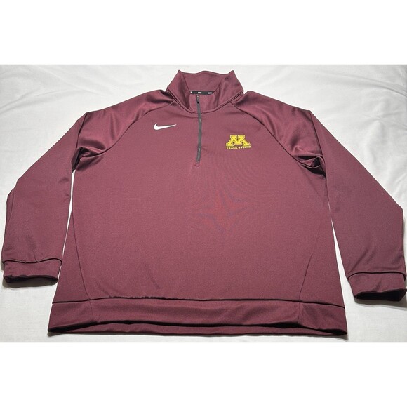 Minnesota Golden Gophers Track And Field Nike 1/2 Zip Pullover Jacket Mens XL - Picture 1 of 10